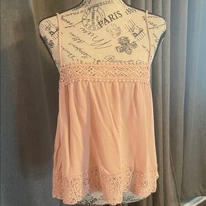 Eyeshadow Soft Blush Crochet-Trim Camisole